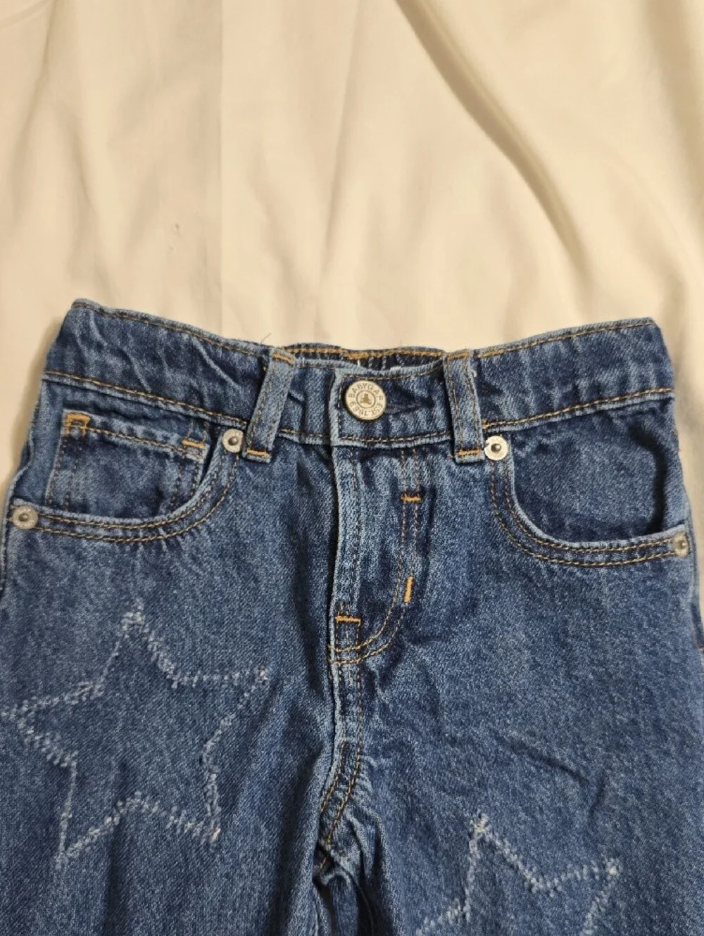 baby GAP Dark Indigo Star Stitch Wide-Leg Jeans